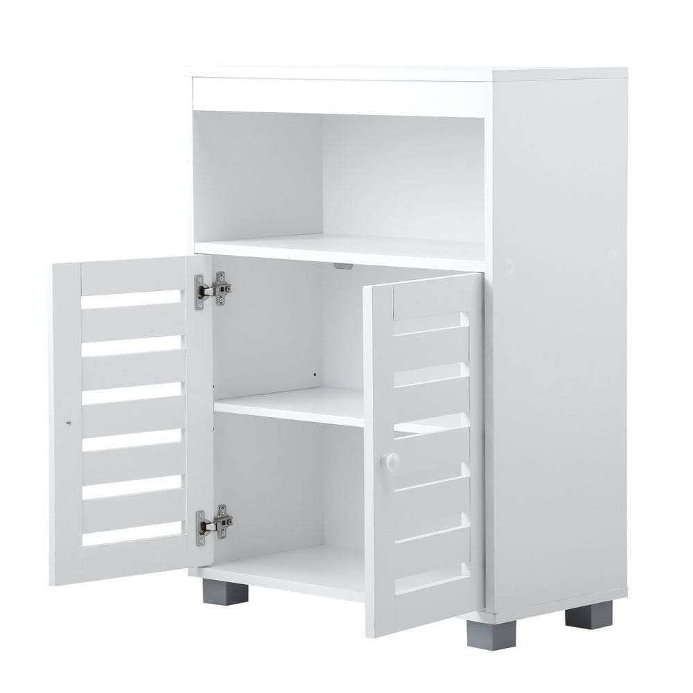 Shoes Storage Cabinet 2 Doors Black White Natural