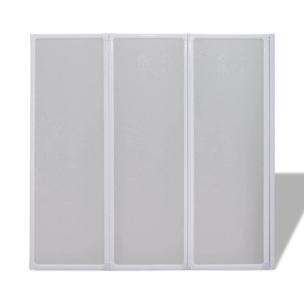 Shower Bath Screen Wall 3 Panels Foldable M