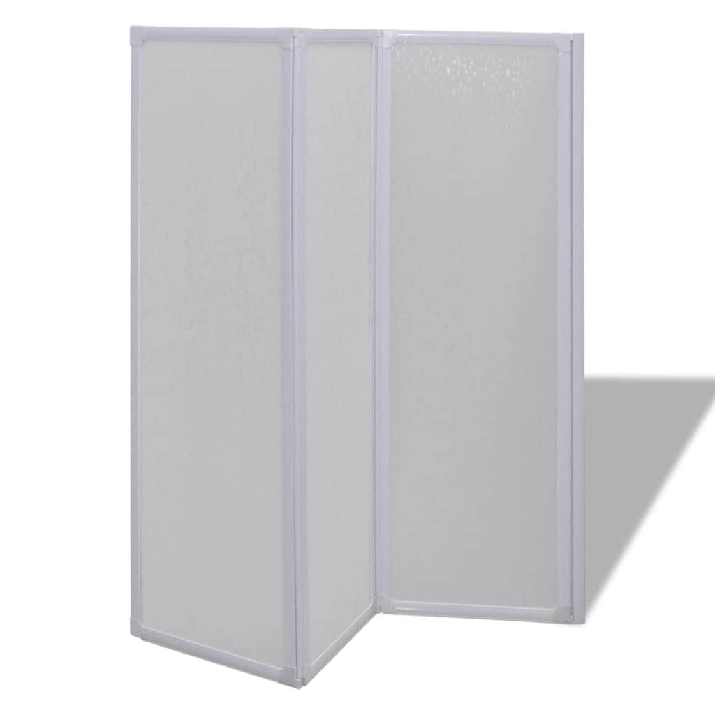 Shower Bath Screen Wall 3 Panels Foldable M