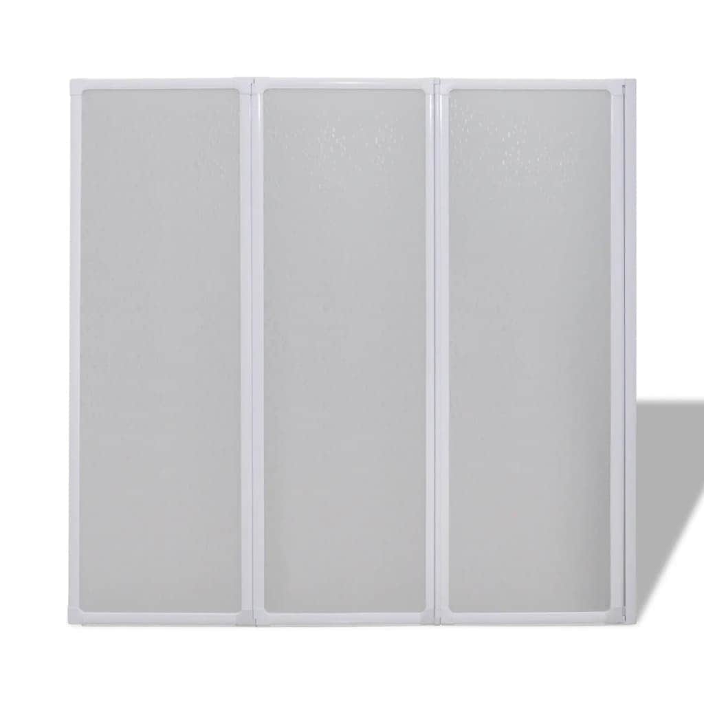Shower Bath Screen Wall 3 Panels Foldable S