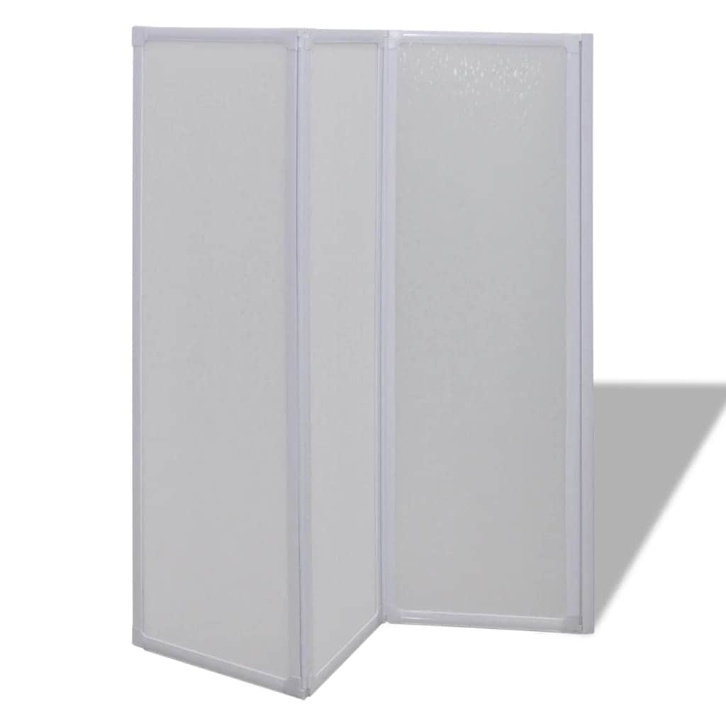 Shower Bath Screen Wall 3 Panels Foldable S