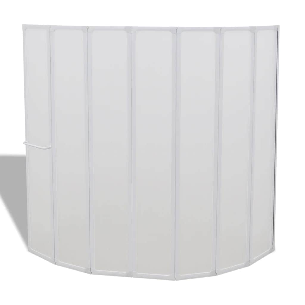 Shower Bath Screen Wall 7 Panels Foldable with Towel Rack