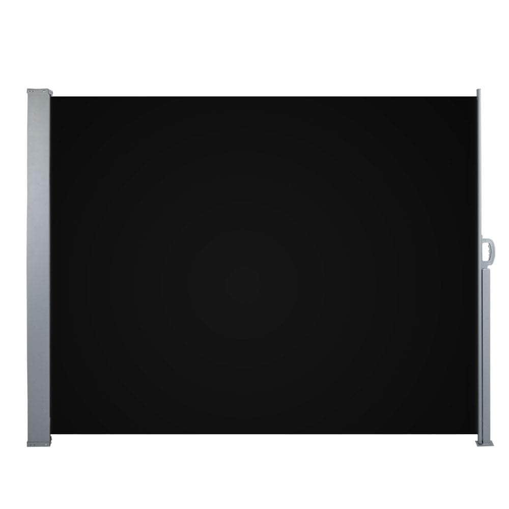 Side Awning Outdoor Blinds Sun Shade Retractable Screen 1.8X3M Bk