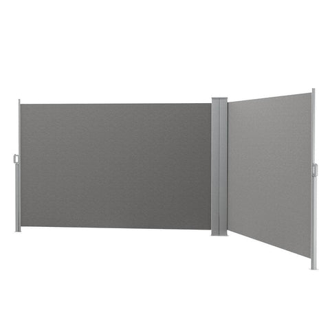 Side Awning Sun Shade Outdoor Retractable Privacy Screen 2X6M Grey