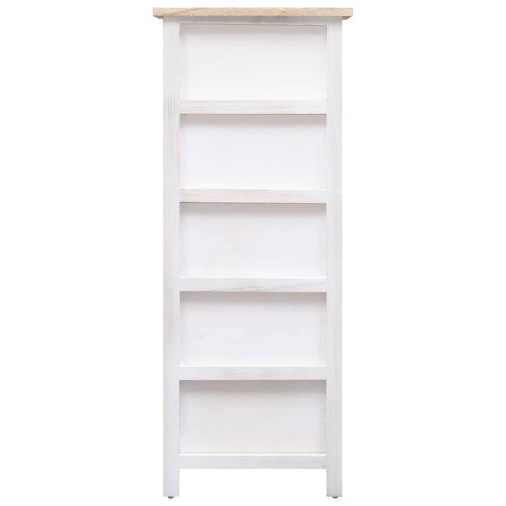 Side Cabinet 5 Drawers Paulownia wood White