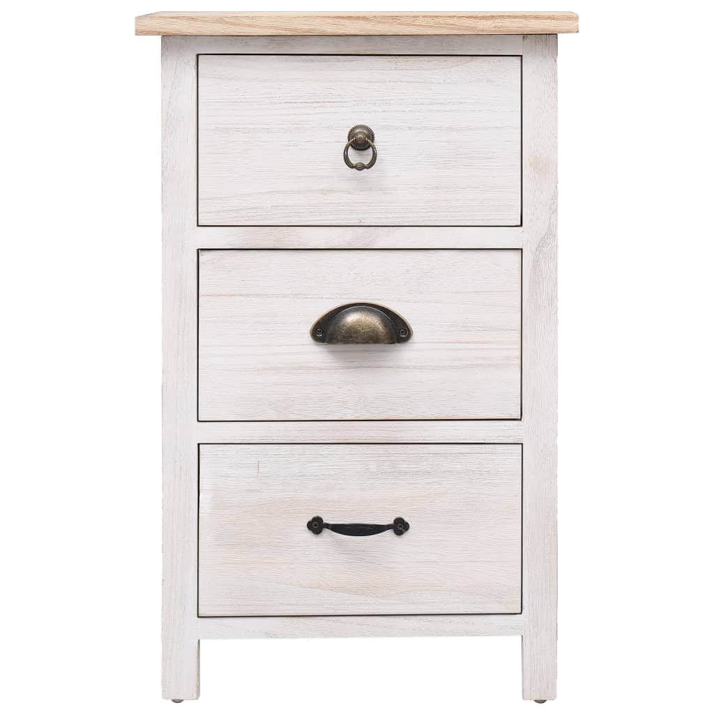 Side Cabinet Paulownia wood White