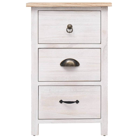 Side Cabinet Paulownia wood White