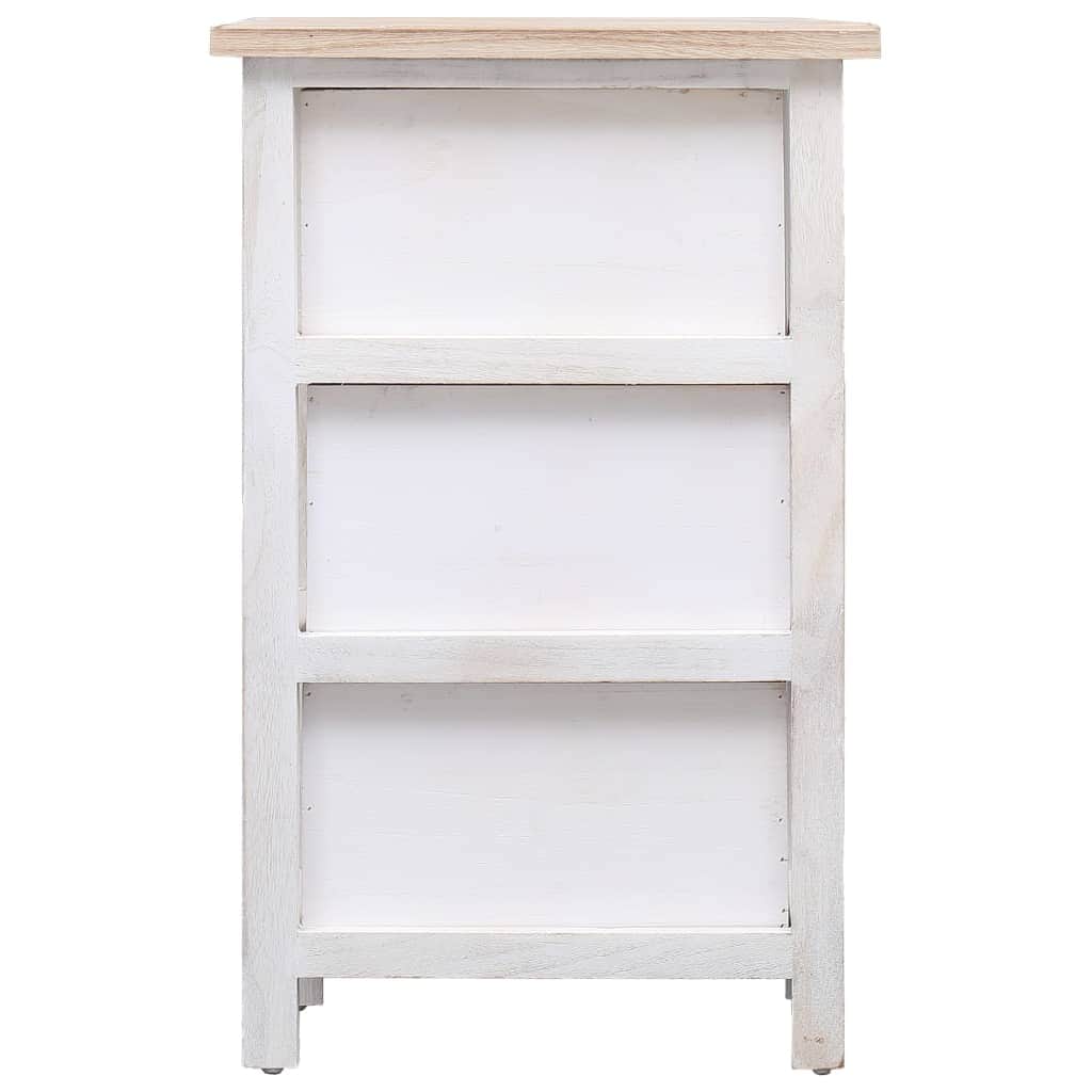 Side Cabinet Paulownia wood White