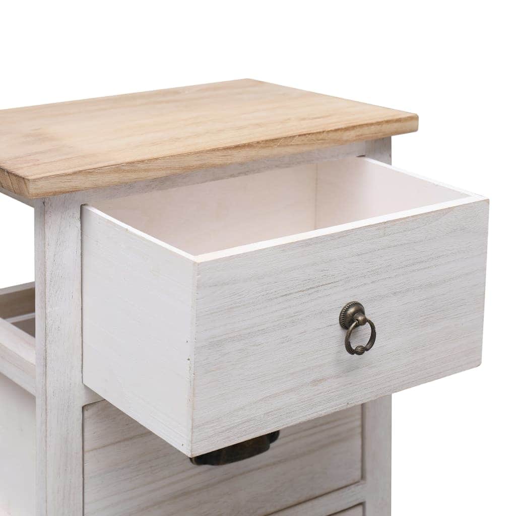 Side Cabinet Paulownia wood White