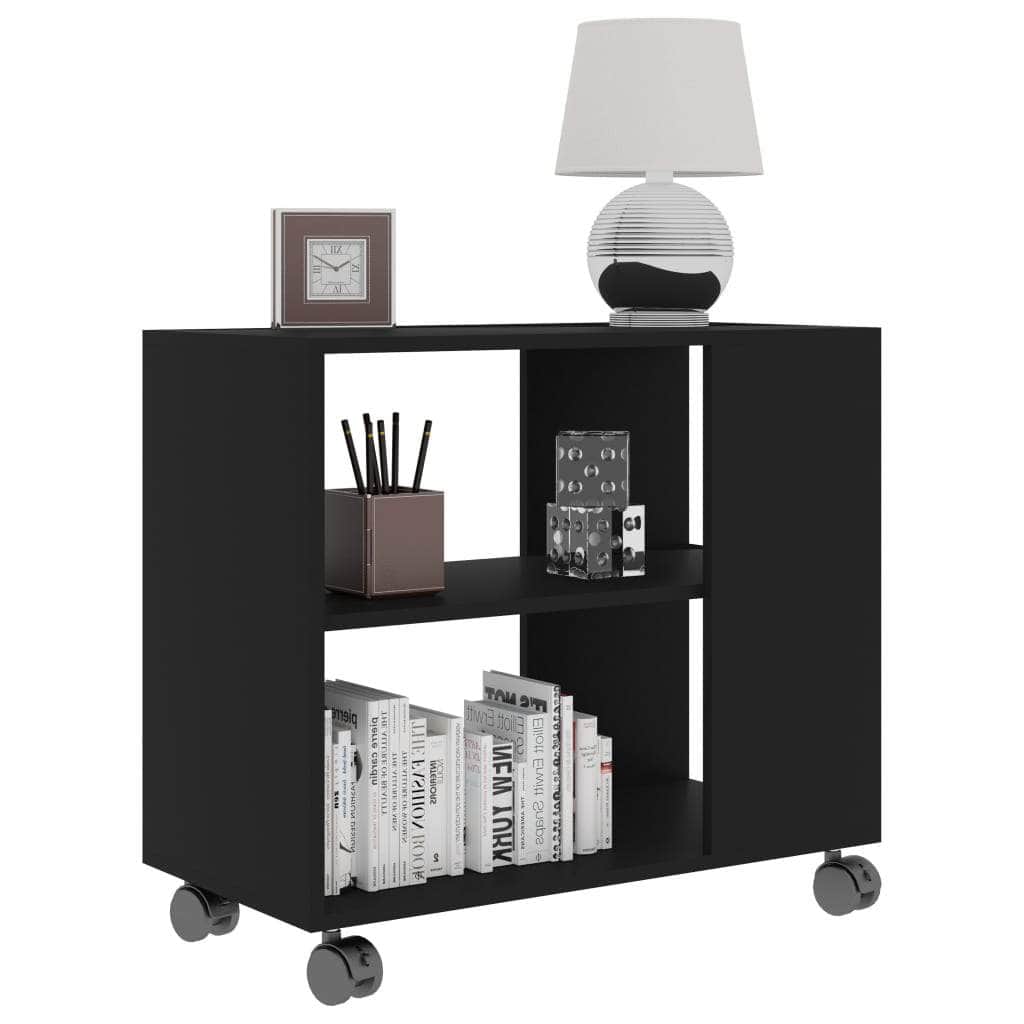 Side Table Black Chipboard