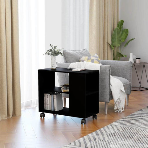 Side Table Black Chipboard