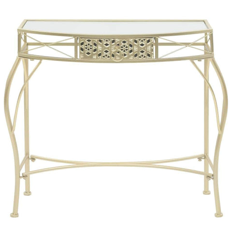 Side Table French Style Metal Gold