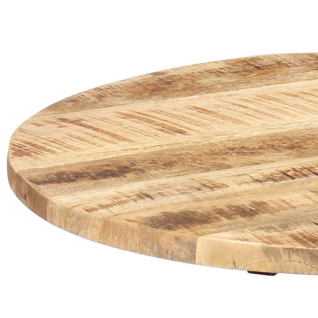 Side Table  Solid Mango Wood and Cast Iron