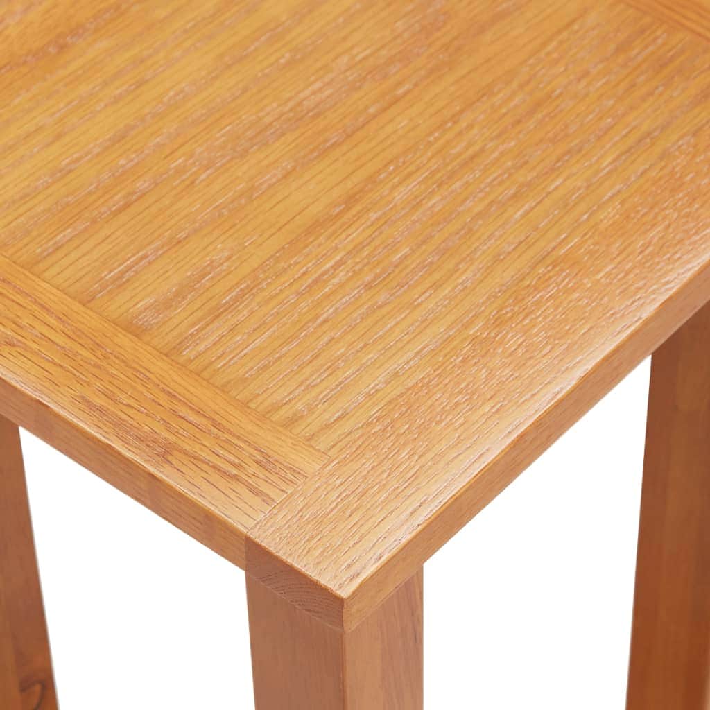 Side Table Solid Oak Wood and MDF