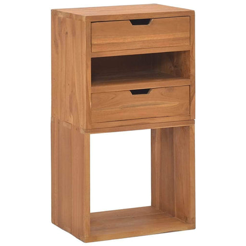 Side Table Storage Cabinet Solid Teak Wood