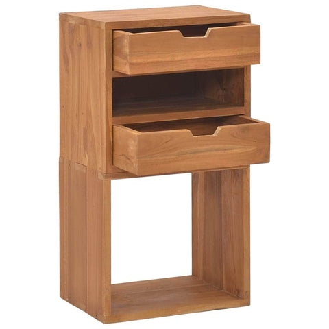 Side Table Storage Cabinet Solid Teak Wood