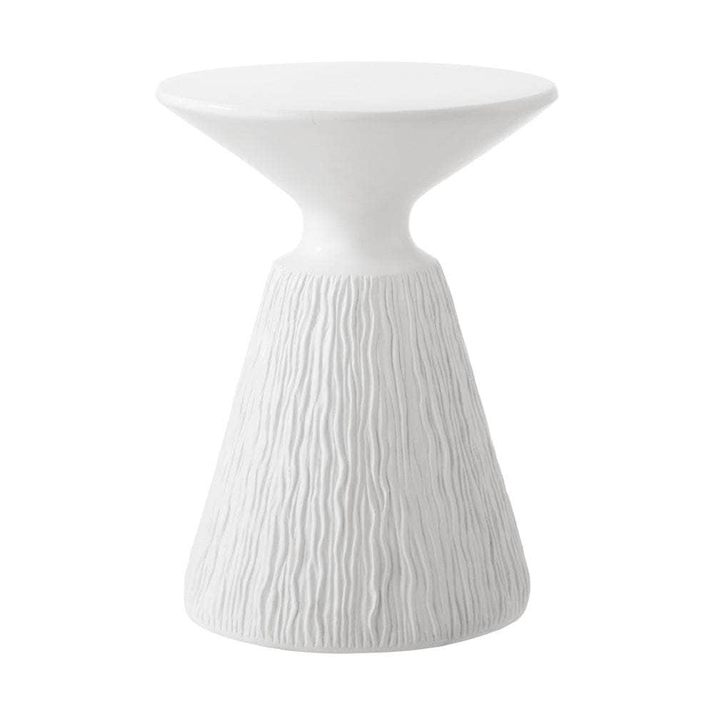 Side Table Terrazzo Concrete White/Natural/Black