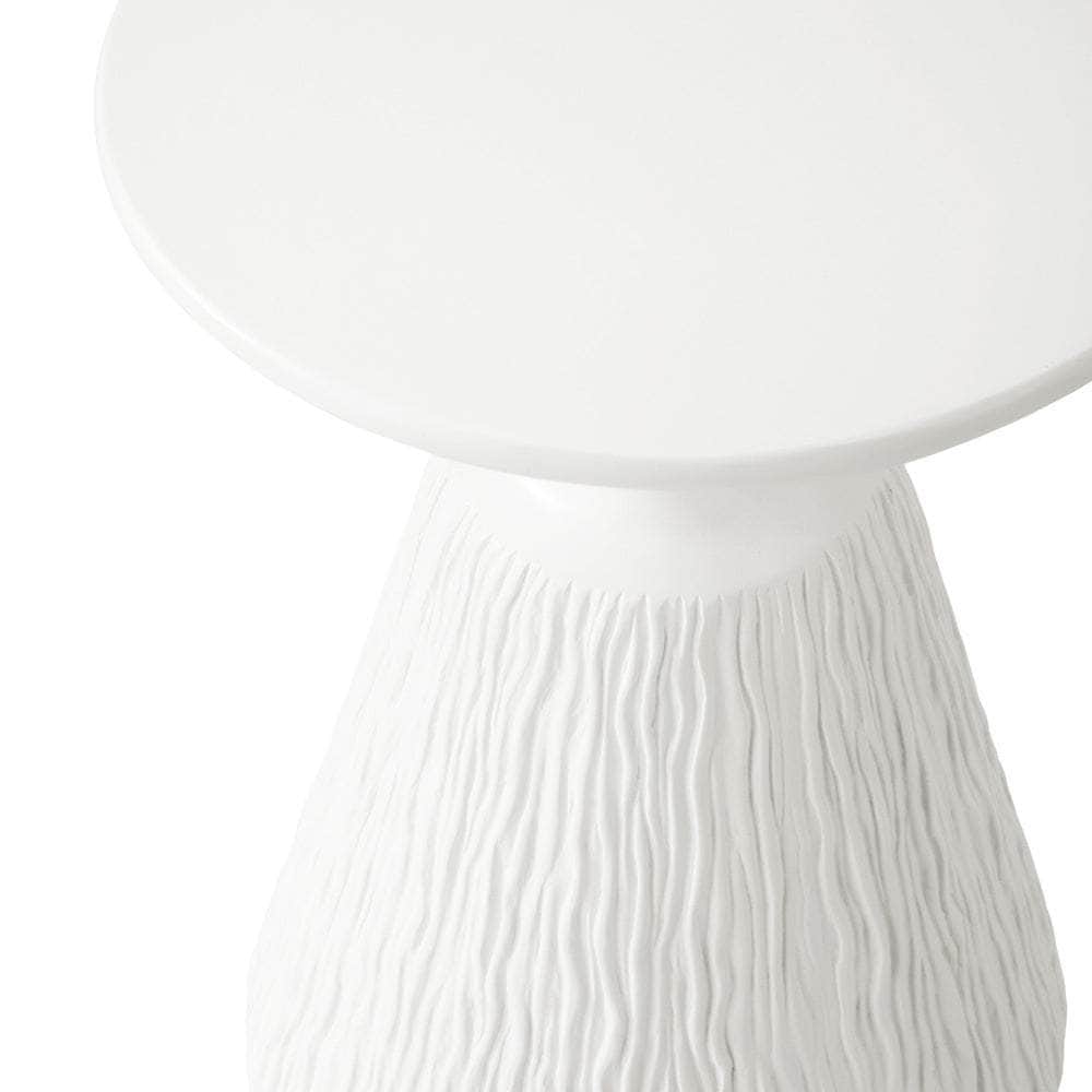 Side Table Terrazzo Concrete White/Natural/Black