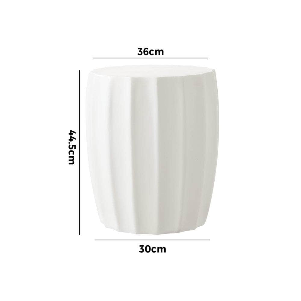 Side Table Terrazzo Concrete White/Natural/Black