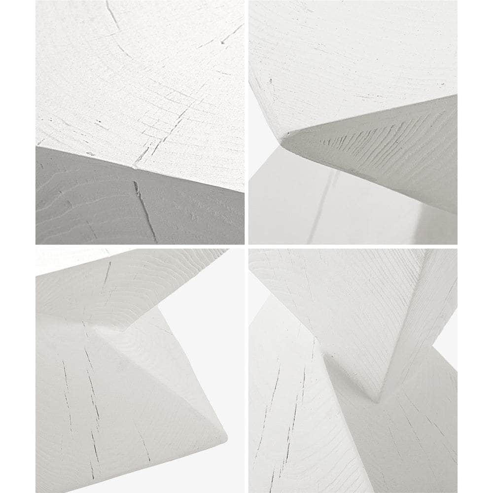 Side Table Terrazzo Concrete White/Natural/Black