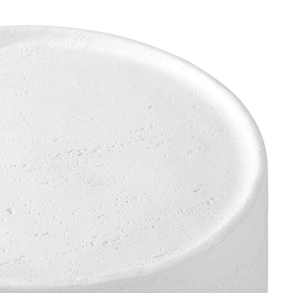 Side Table Terrazzo Concrete White/Natural/Black