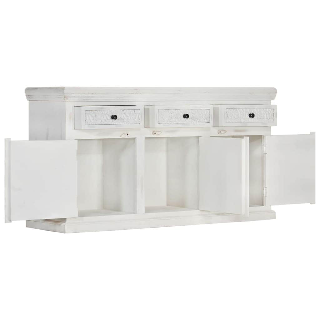 Sideboard 3 Doors Mango Wood White