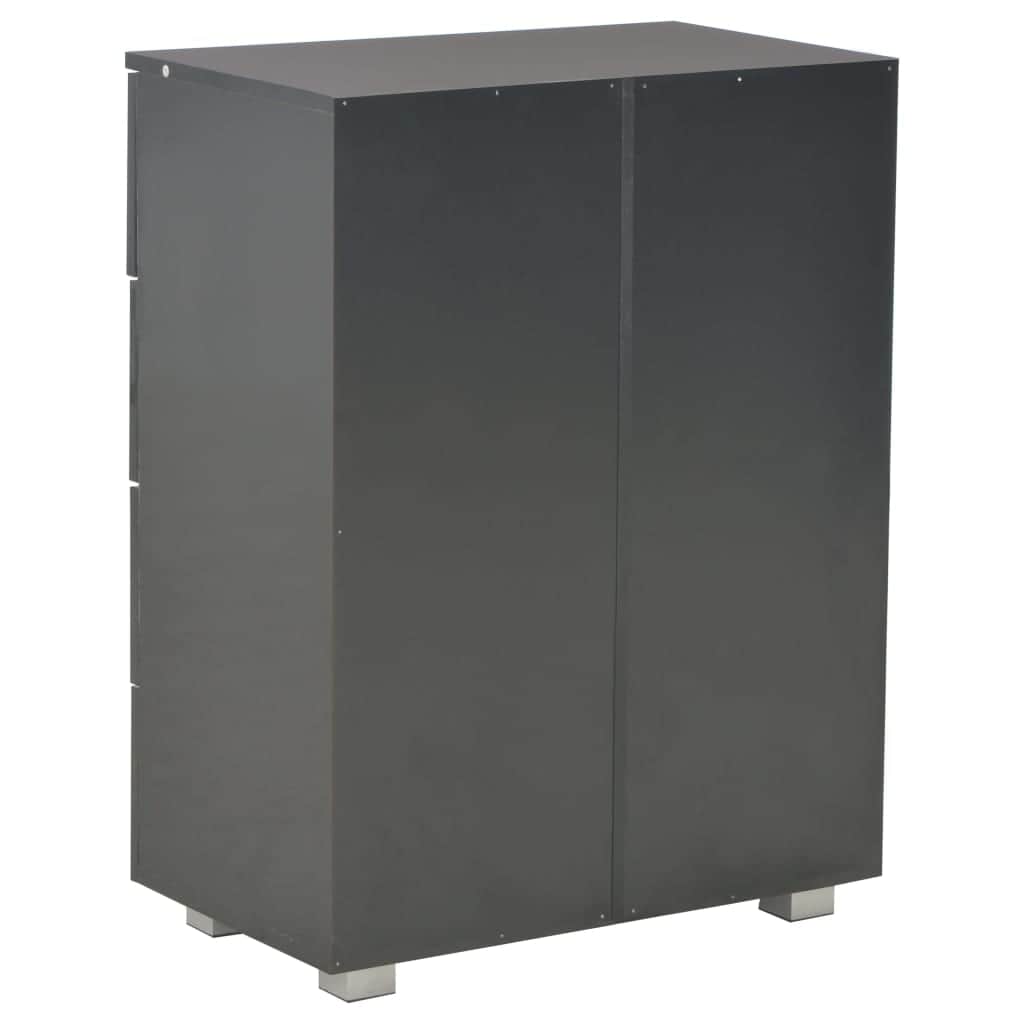 Sideboard High Gloss Chipboard Black - Simple deals