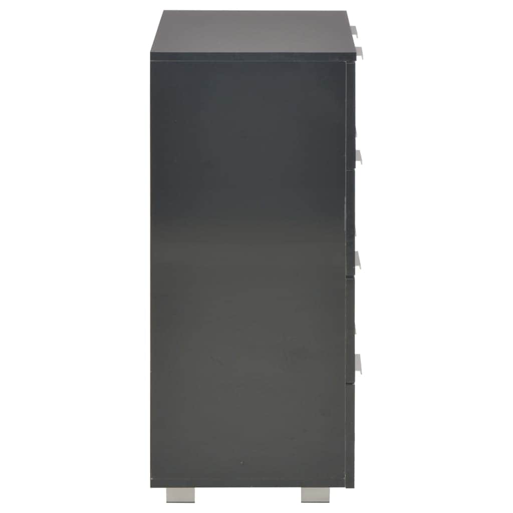 Sideboard High Gloss Chipboard Black - Simple deals