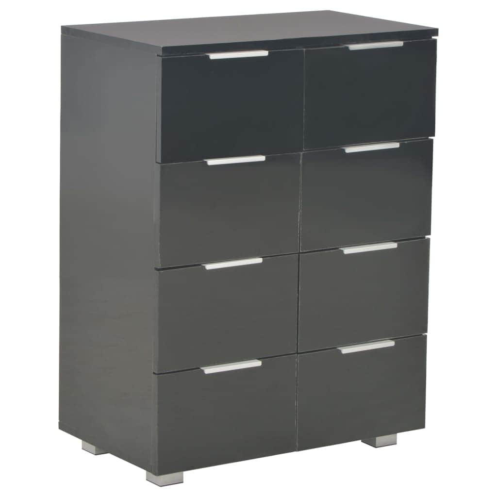 Sideboard High Gloss Chipboard Black - Simple deals