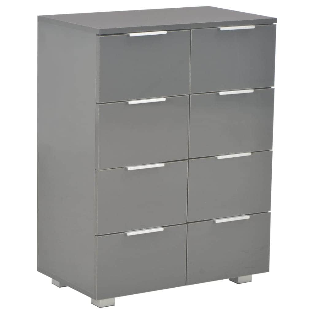 Sideboard High Gloss Chipboard Grey - Simple deals
