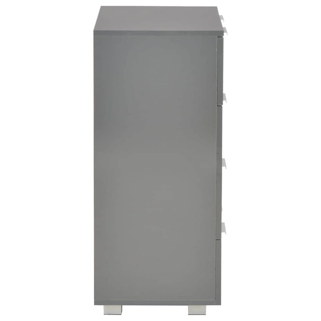 Sideboard High Gloss Chipboard Grey