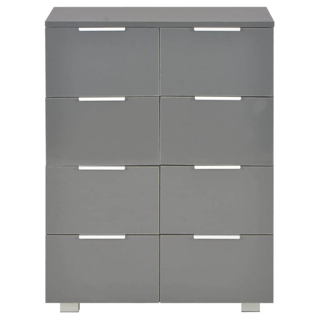 Sideboard High Gloss Chipboard Grey - Simple deals