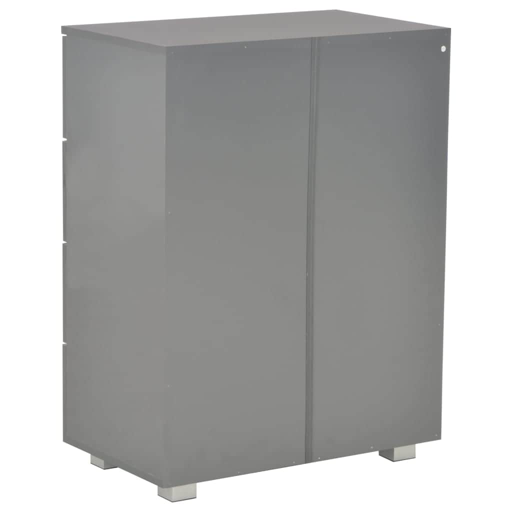 Sideboard High Gloss Chipboard Grey - Simple deals