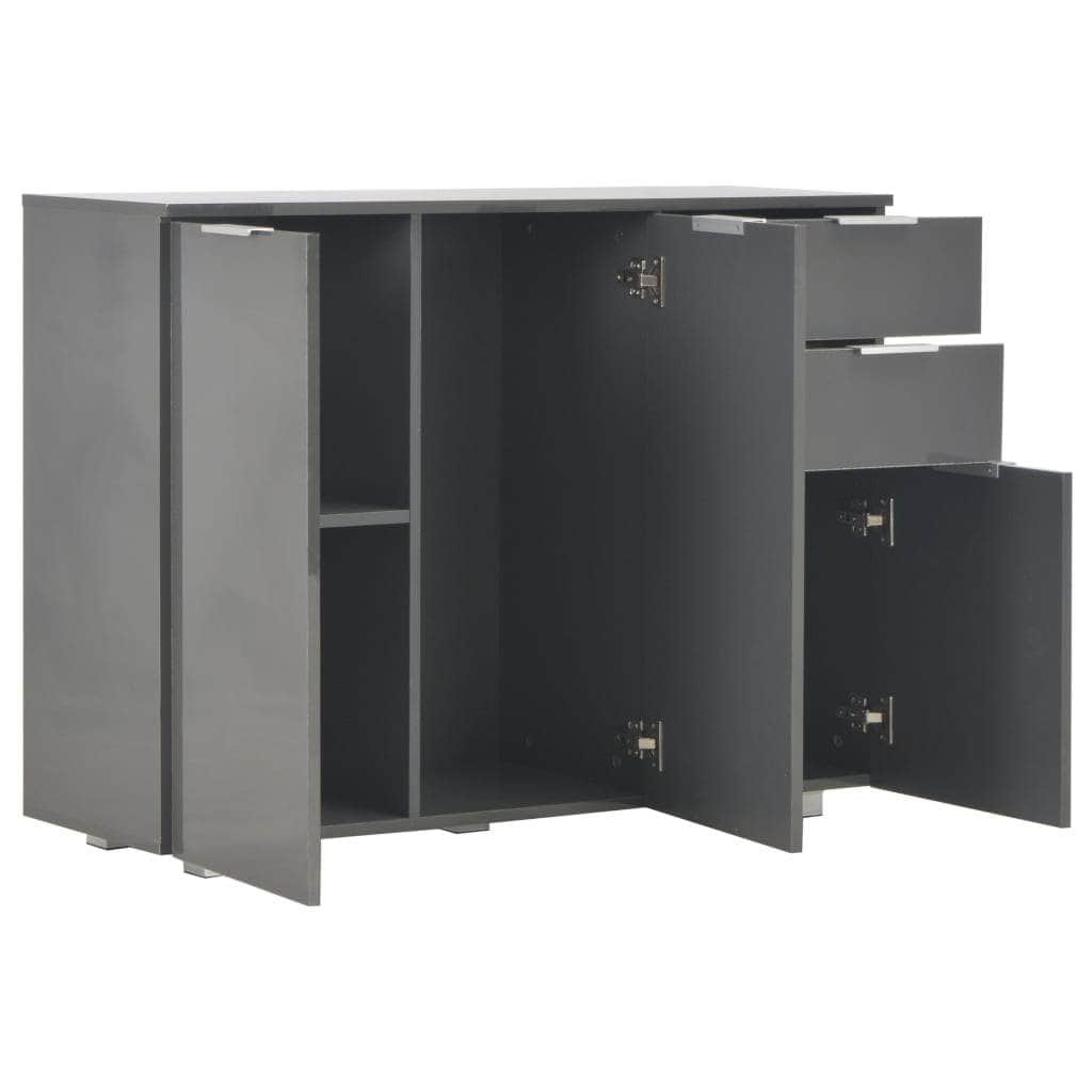 Sideboard High Gloss Grey - Simple deals
