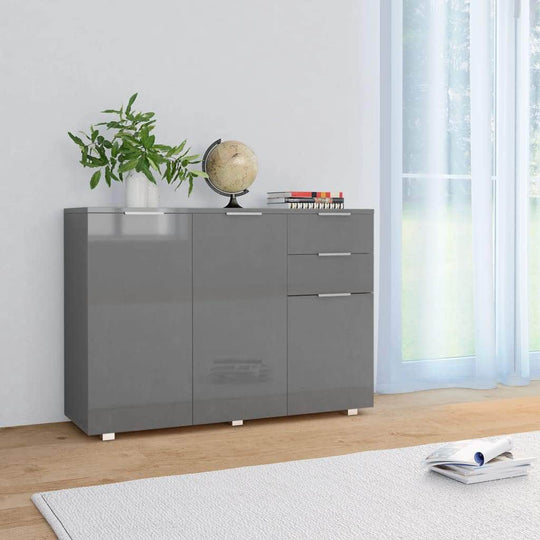 Sideboard High Gloss Grey - Simple deals