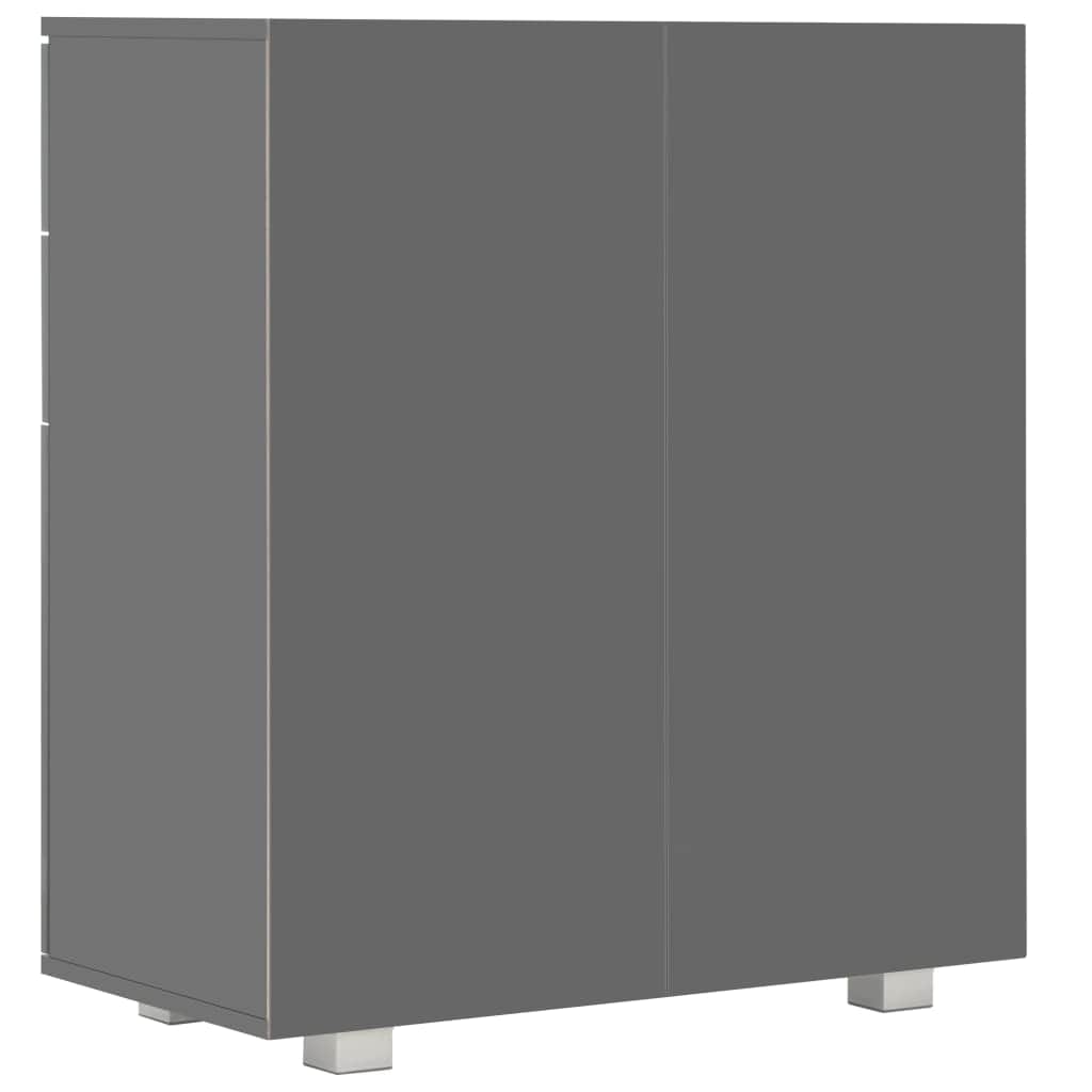 Sideboard High Gloss Grey Chipboard - Simple deals