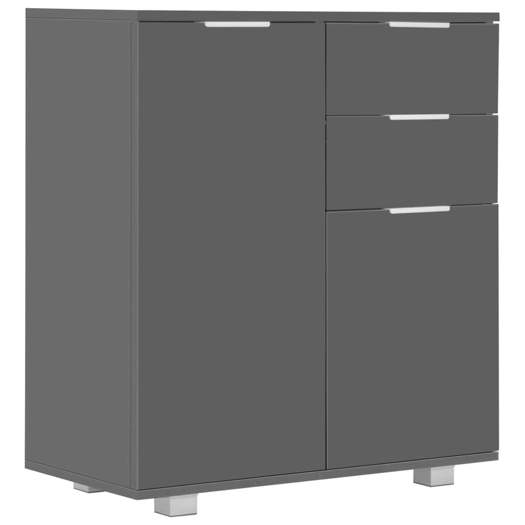 Sideboard High Gloss Grey Chipboard - Simple deals