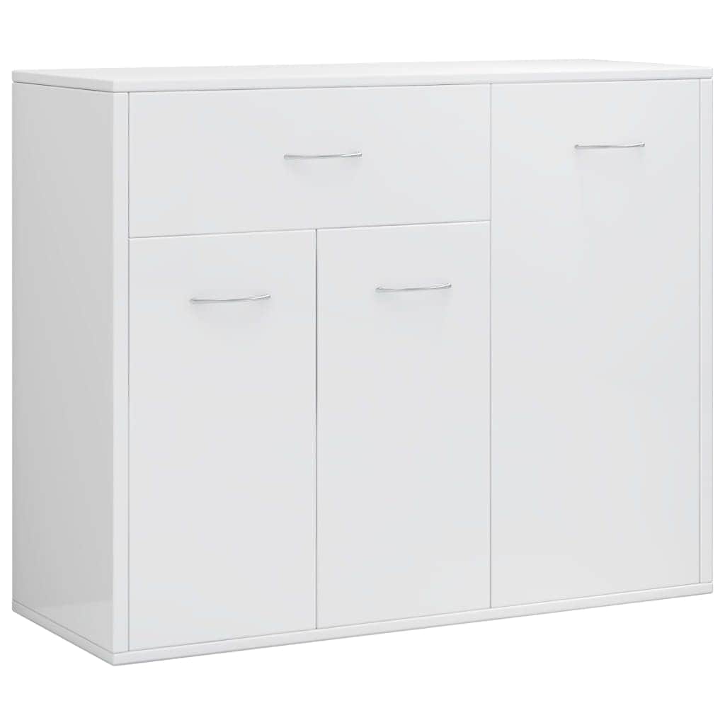Sideboard High Gloss White, Chipboard