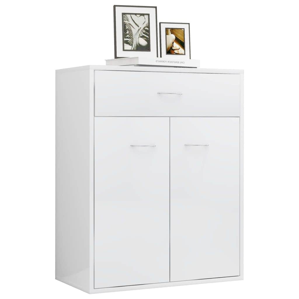 Sideboard High  Gloss White Chipboard