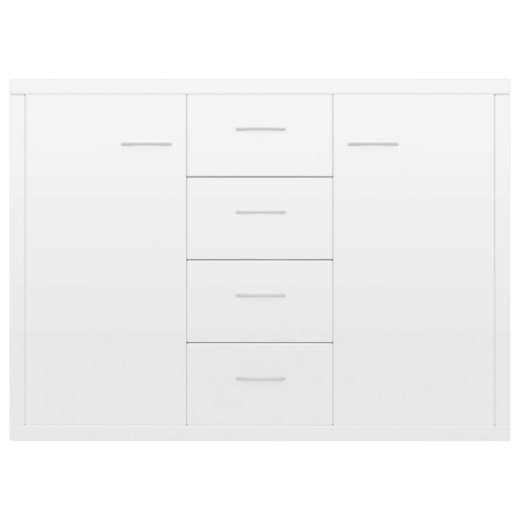Sideboard High Gloss White,  Chipboard