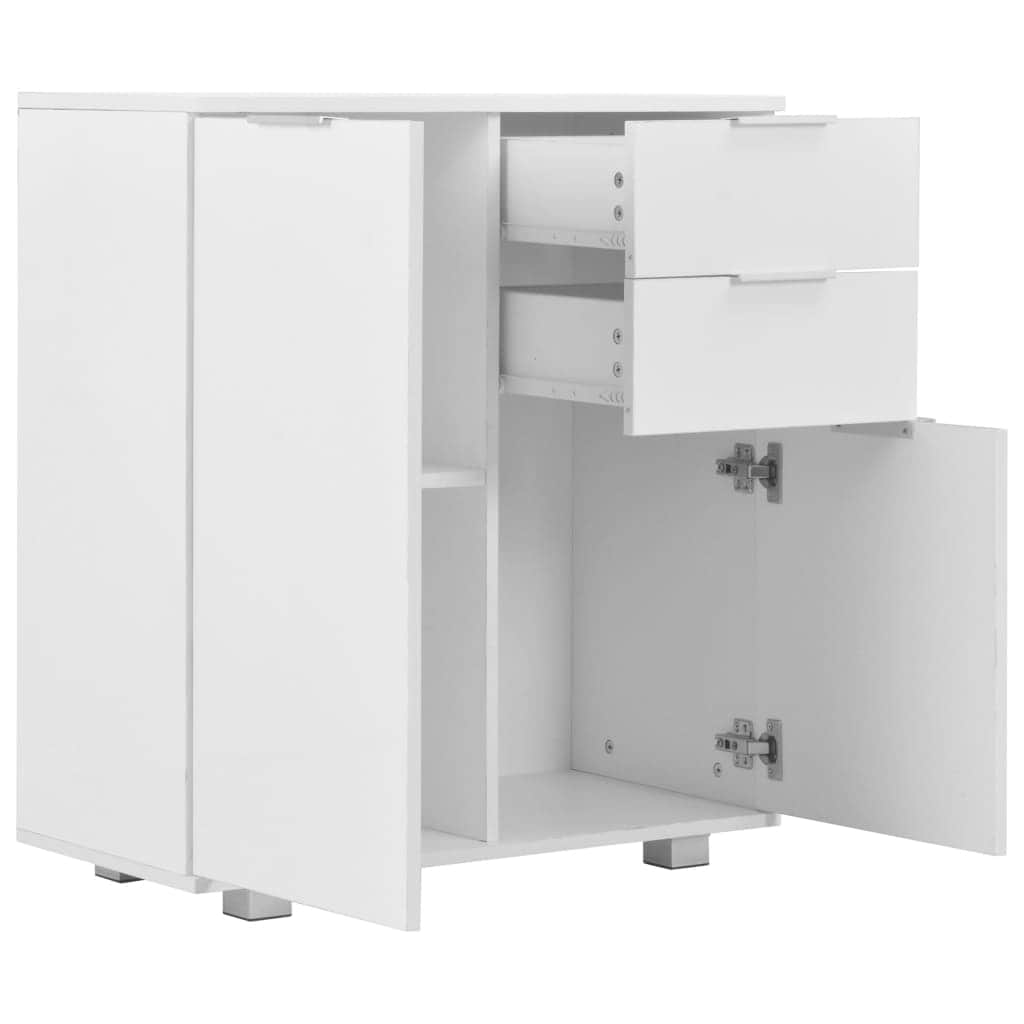 Sideboard High Gloss White Chipboard - Simple deals
