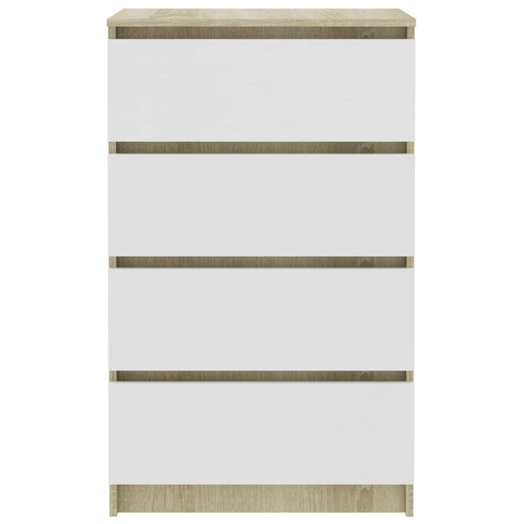 Sideboard White and Sonoma Oak