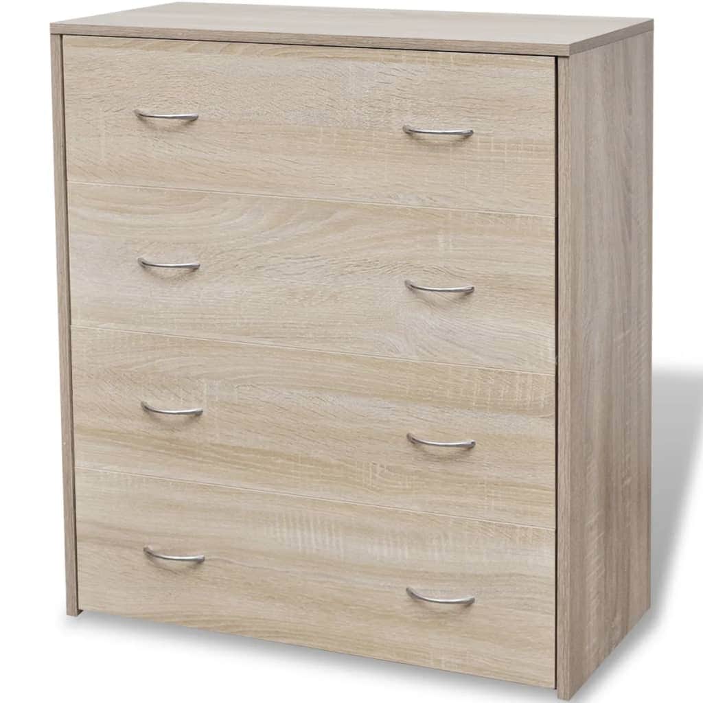 Sideboard with 4 Drawers Oak Colour