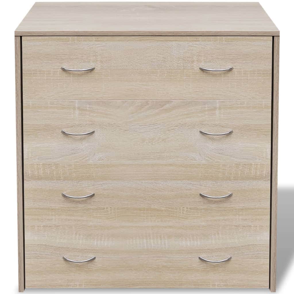 Sideboard with 4 Drawers Oak Colour