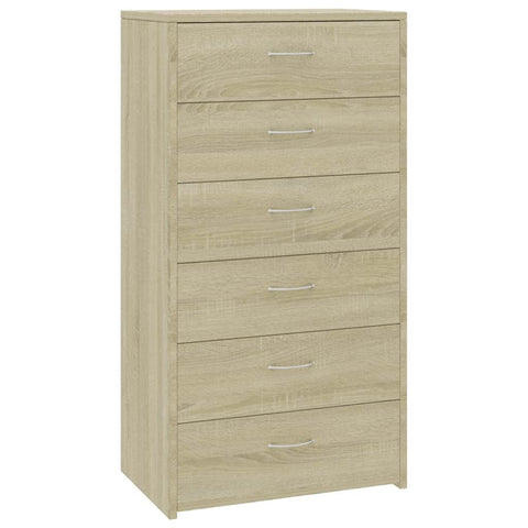 Sideboard with 6 Drawers Sonoma Oak - Chipboard