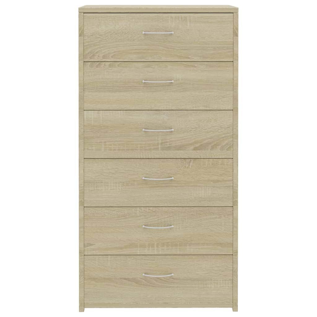 Sideboard with 6 Drawers Sonoma Oak - Chipboard