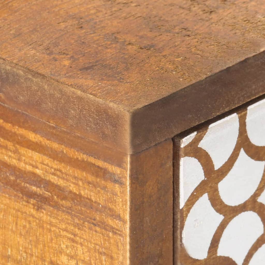 Sideboard with Printed Pattern, Solid Mango Wood