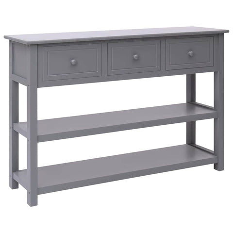 Sideboard Wood 3 Drawers Grey