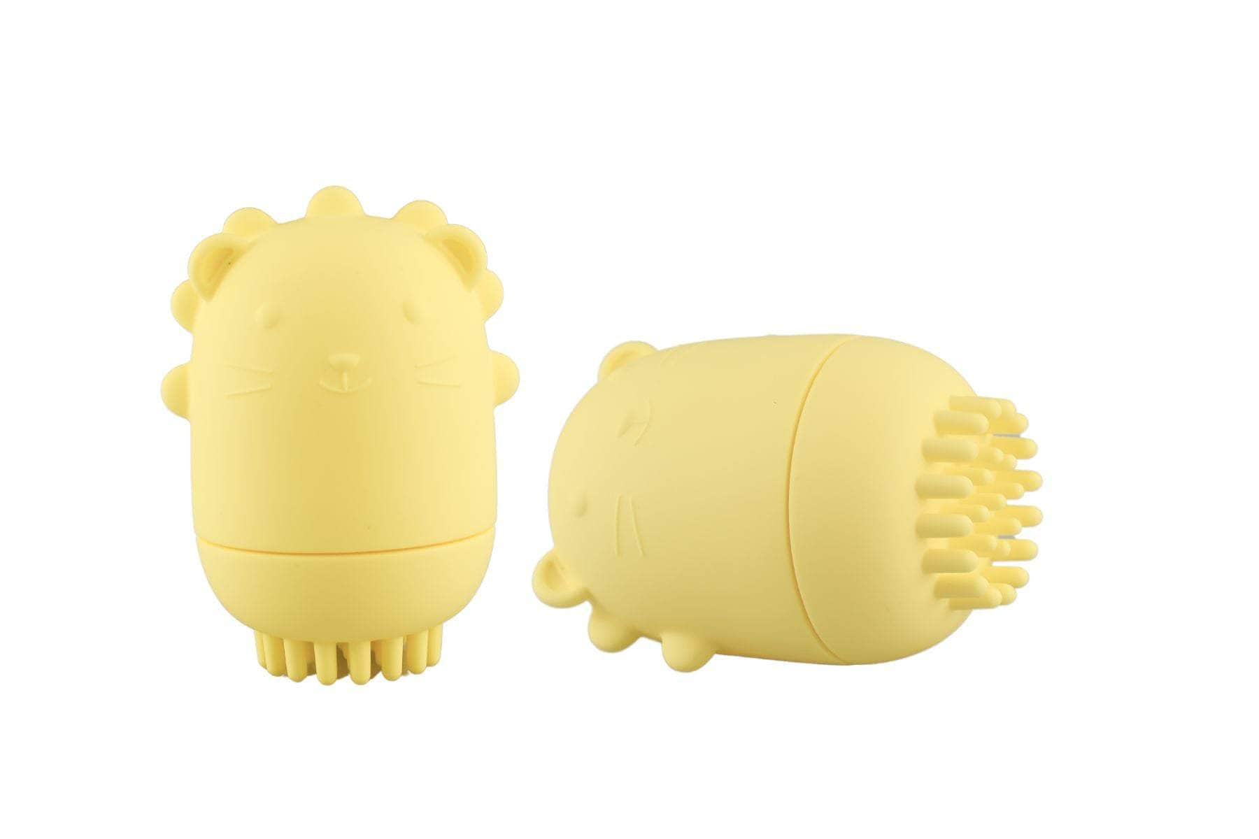 Silicone animal bath shower brush 2pcs set