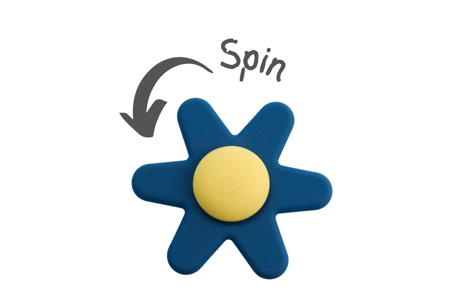 Silicone daisy spinner blue